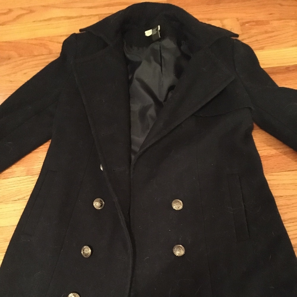 3/4 navy blue coat